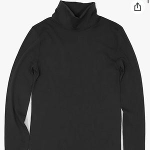 Jcrew tissue turtleneck black